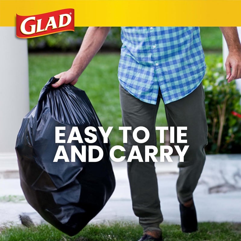 Glad Trash Bags, Strong Quick-Tie Large Garbage Bags - 30 Gallon - 21 Count (Package May Vary) - Image 2
